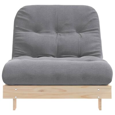 vidaXL Canapea futon cu saltea, 90x206x11 cm, lemn masiv de pin