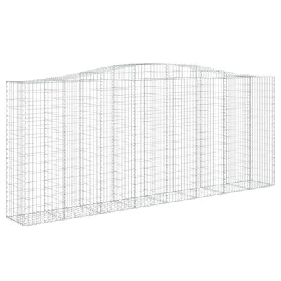 vidaXL Coșuri gabion arcuite 6 buc. 400x50x160/180 cm, fier galvanizat