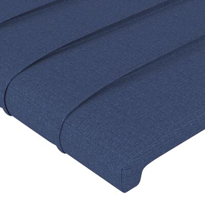 vidaXL Tăblie de pat, albastru, 100x5x78/88 cm, textil