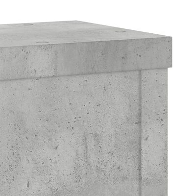 vidaXL Suport de plante, 2 buc., gri beton, 10x10x18 cm lemn prelucrat