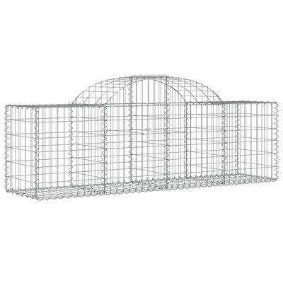 vidaXL Coșuri gabion arcuite 7 buc, 200x50x60/80 cm, fier galvanizat