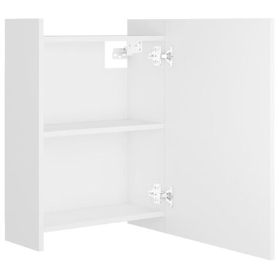 vidaXL Dulap de baie cu oglindă, alb, 62,5x20,5x64 cm, lemn prelucrat