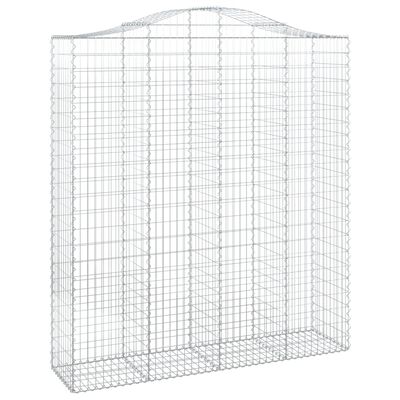 vidaXL Coșuri gabion arcuite, 12 buc 200x50x220/240cm, fier galvanizat