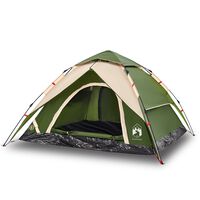 vidaXL Cort de camping cupolă 5 persoane, setare rapidă, verde