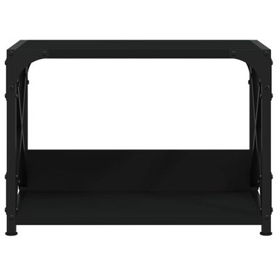 vidaXL Suport imprimantă 2 niveluri negru 44x26x31,5 cm lemn prelucrat