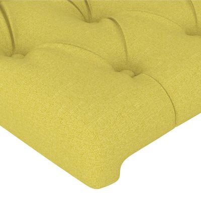 vidaXL Tăblie de pat cu aripioare verde 93x23x78/88 cm material textil