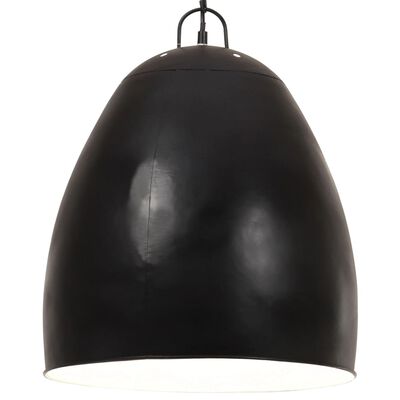 vidaXL Lampă suspendată industrială, negru, 42 cm, rotund, 25 W, E27