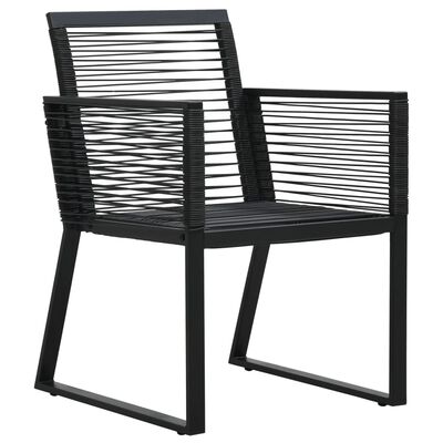 vidaXL Set mobilier de grădină, 7 piese, negru, ratan PVC