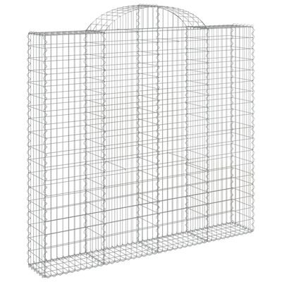 vidaXL Coșuri gabion arcuite 9 buc, 200x50x180/200 cm, fier galvanizat