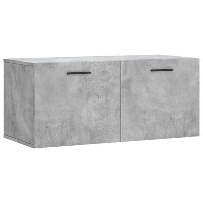 vidaXL Dulap de perete, gri beton, 80x36,5x35 cm, lemn compozit