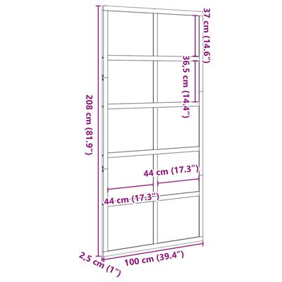 vidaXL Ușă de hambar, maro ceruit, 100x208 cm, lemn masiv de pin