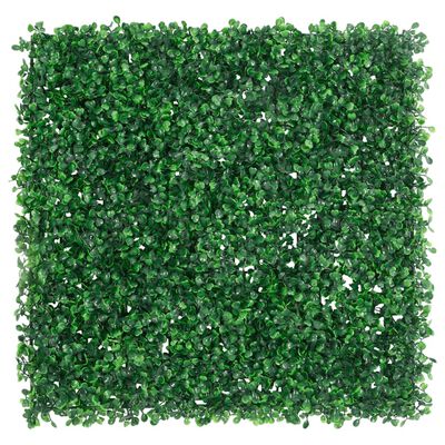 vidaXL Gard din frunze de arbust artificiale, 24 buc., verde, 50x50 cm