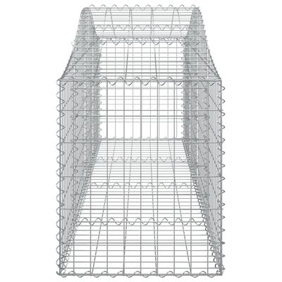 vidaXL Coșuri gabion arcuite 40 buc, 200x50x60/80 cm, fier galvanizat