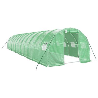 vidaXL Seră cu cadru din oțel, verde, 36 m², 12x3x2 m