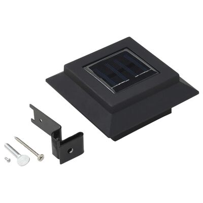 vidaXL Lămpi solare de exterior cu LED, 6 buc, negru, 12 cm, pătrat