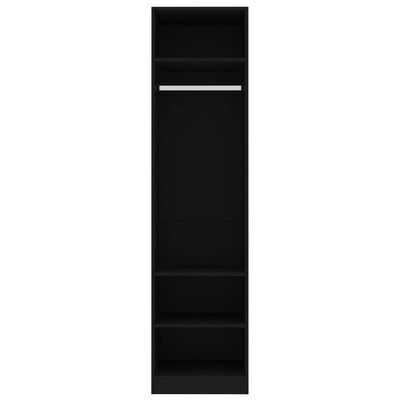 vidaXL Șifonier, negru, 50x50x200 cm, lemn prelucrat