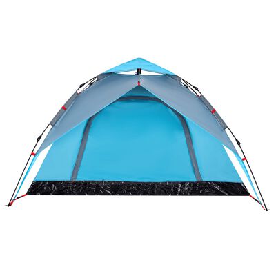 vidaXL Cort de camping cupolă 4 persoane, setare rapidă, albastru
