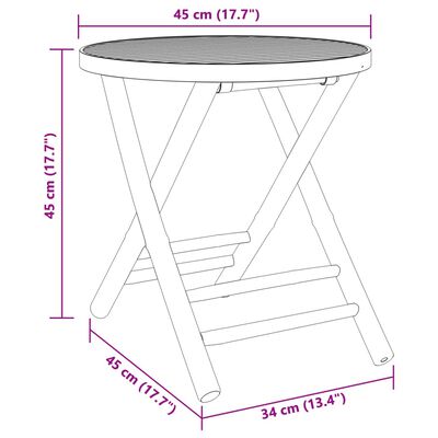 vidaXL Set mobilier bistro, 3 piese, bambus