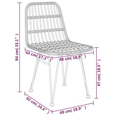 vidaXL Set mobilier de grădină, 5 piese, poliratan