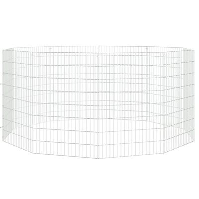 vidaXL Adăpost pentru animale cu 10 panouri, 54x80 cm, fier galvanizat