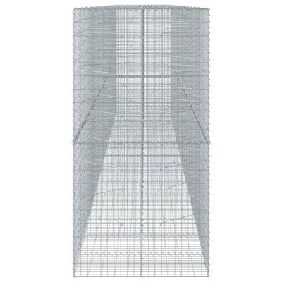 vidaXL Coș gabion cu capac, 850x100x200 cm, fier galvanizat