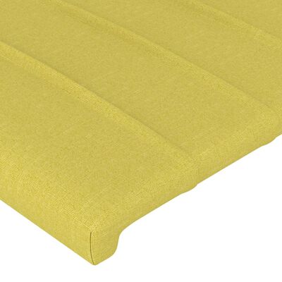 vidaXL Tăblie de pat cu aripioare verde 93x16x78/88 cm textil