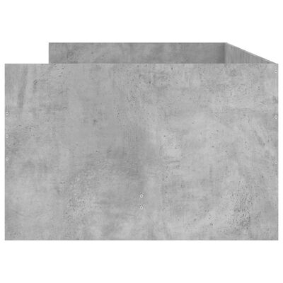 vidaXL Cadru de pat cu sertare, gri beton, 75x190 cm, mic single