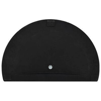 vidaXL Suport umbrelă de soare, negru, 9 kg, polirășină, semi-rotund