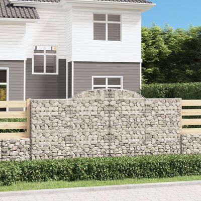 vidaXL Coșuri gabion arcuite 11 buc. 300x30x140/160cm fier galvanizat