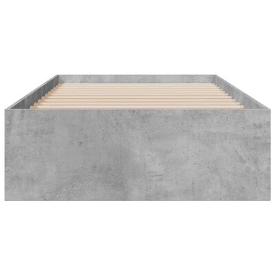 vidaXL Cadru de pat cu sertare, gri beton, 180x200 cm, lemn prelucrat
