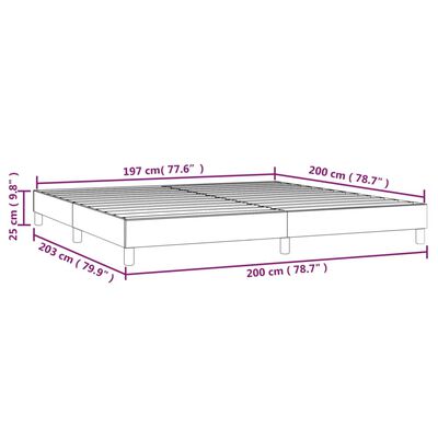 vidaXL Cadru de pat box spring, crem, 200x200 cm, piele ecologică