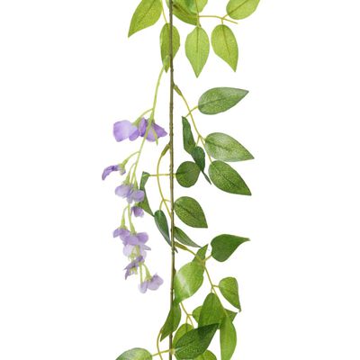 vidaXL Ghirlande de flori de Crăciun, 6 buc., violet, 200 cm