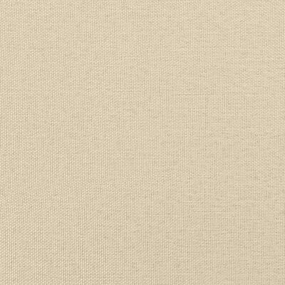 vidaXL Pat box spring cu saltea, crem, 100x200 cm, textil