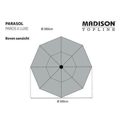 Madison Umbrelă de soare Paros II Luxe, ecru, 300 cm