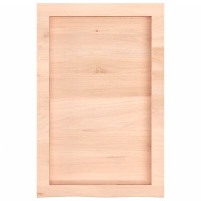 vidaXL Blat de baie, 40x60x(2-4) cm, lemn masiv netratat