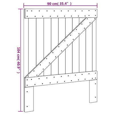 vidaXL Tăblie de pat, 90x104 cm, lemn masiv de pin