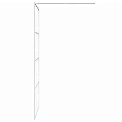 vidaXL Paravan duș walk-in, alb, 100x195 cm, sticlă ESG transparentă