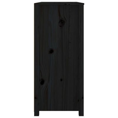 vidaXL Dulap lateral, negru, 100x40x90 cm, lemn masiv de pin