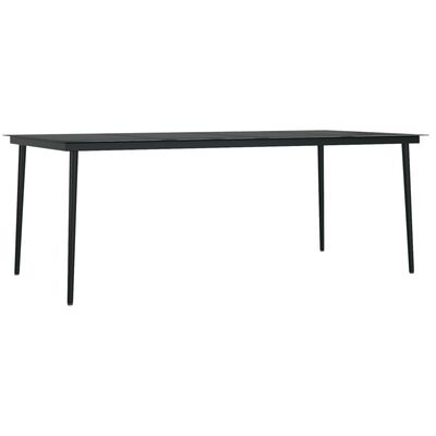 vidaXL Set de mobilier de grădină, 9 piese, negru