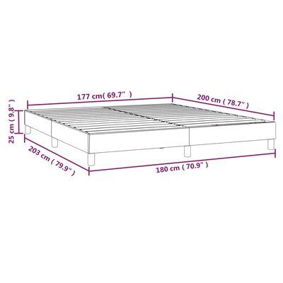 vidaXL Cadru de pat, alb, 180x200 cm, piele ecologică