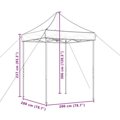 vidaXL Cort de petrecere pliabil Pop-Up, taupe, 200x200x306 cm