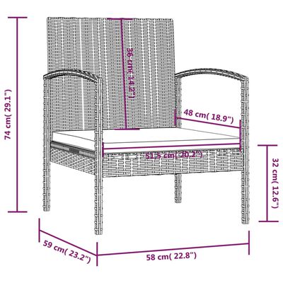 vidaXL Set mobilier de grădină cu perne, 8 piese, maro, poliratan