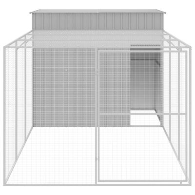 vidaXL Cușcă de câine & țarc gri deschis 214x457x181cm oțel galvanizat