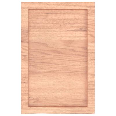 vidaXL Blat de baie, maro deschis, 40x60x(2-6) cm, lemn masiv tratat