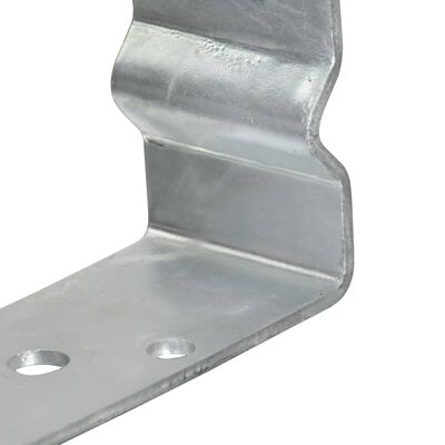 vidaXL Ancore de gard, 6 buc., argintiu, 12x6x15 cm, oțel galvanizat