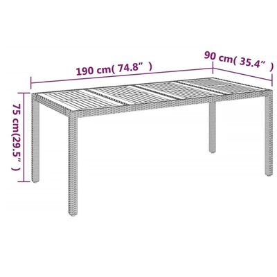 vidaXL Set mobilier grădină cu perne, 9 piese, gri, poliratan