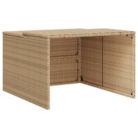 vidaXL Garaj pentru mașina de tuns iarba, bej 86x90x52/57 cm poliratan