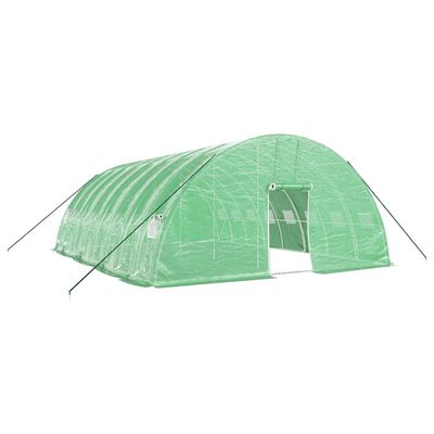 vidaXL Seră cu cadru din oțel, verde, 48 m², 8x6x2,85 m