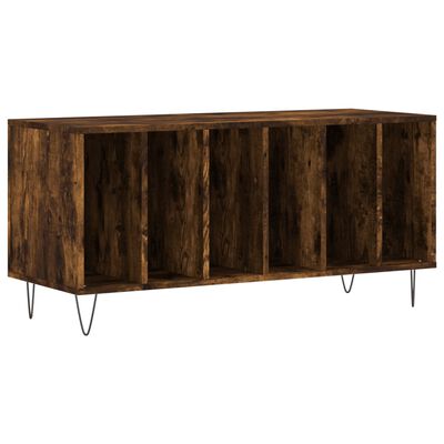 vidaXL Dulap pentru discuri stejar fumuriu 100x38x48 cm lemn compozit