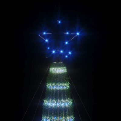 vidaXL Con de lumină brad de Crăciun, 275 LED-uri, albastru, 180 cm